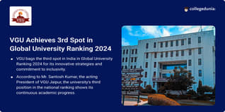 Vivekananda Global University Bags Third Rank in Global University Ranking 2024 among Indian Universities
